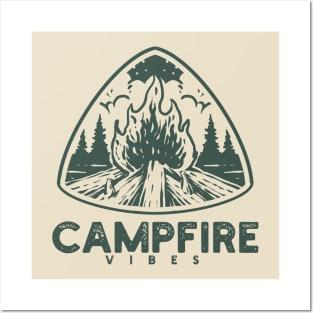 Campfire Vibes (bright version) by Ninepardon105 Posters and Art